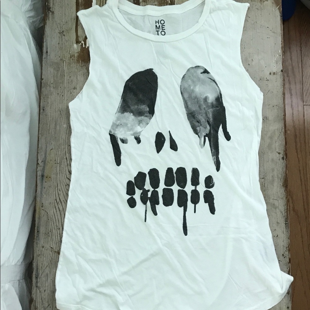 Skull print tank top